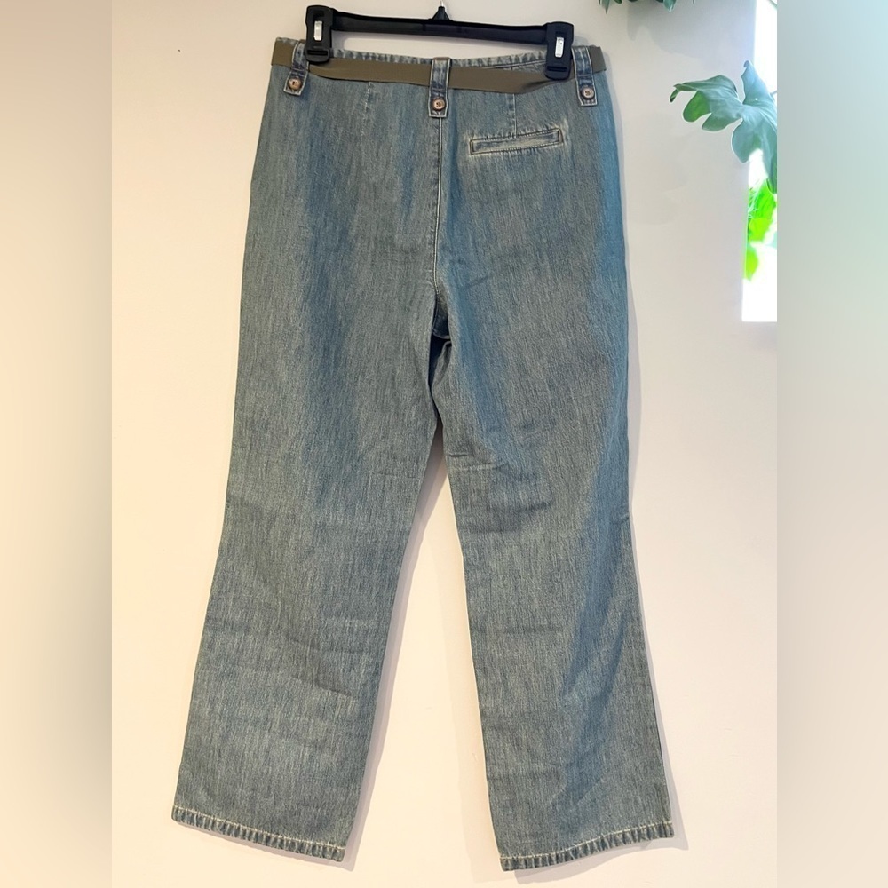 Sigrid Olsen SO Blue denim jeans with ribbon belt NWT - Picture 2 of 5